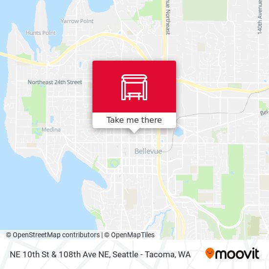 NE 10th St & 108th Ave NE map