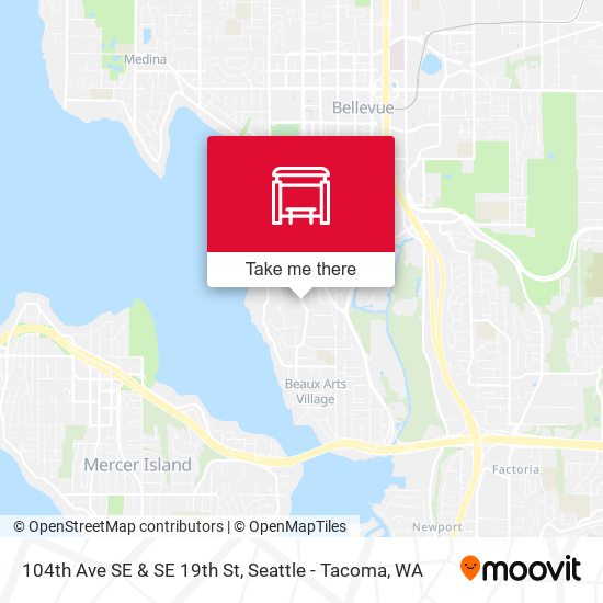 104th Ave SE & SE 19th St map