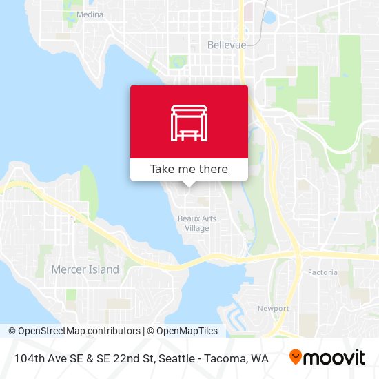 104th Ave SE & SE 22nd St map