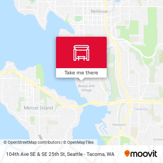 104th Ave SE & SE 25th St map