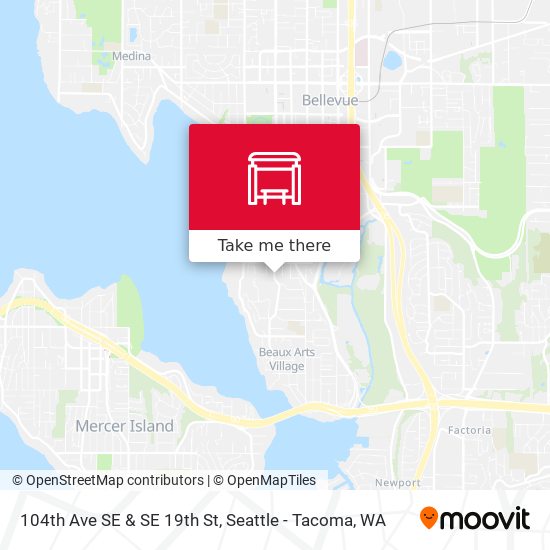 104th Ave SE & SE 19th St map