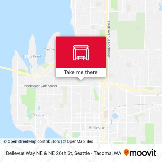 Bellevue Way NE & NE 26th St map