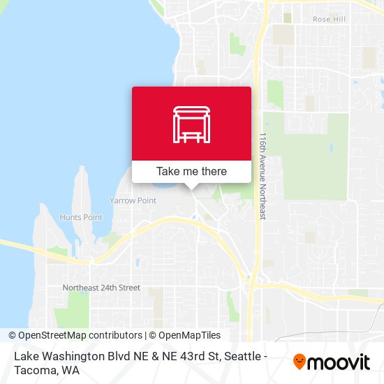 Lake Washington Blvd NE & NE 43rd St map