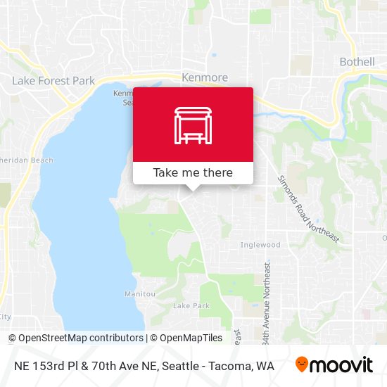 NE 153rd Pl & 70th Ave NE map