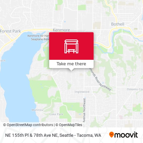 NE 155th Pl & 78th Ave NE map
