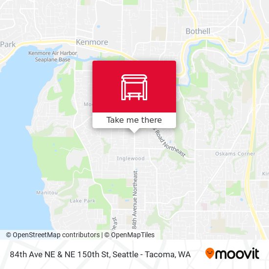 Mapa de 84th Ave NE & NE 150th St
