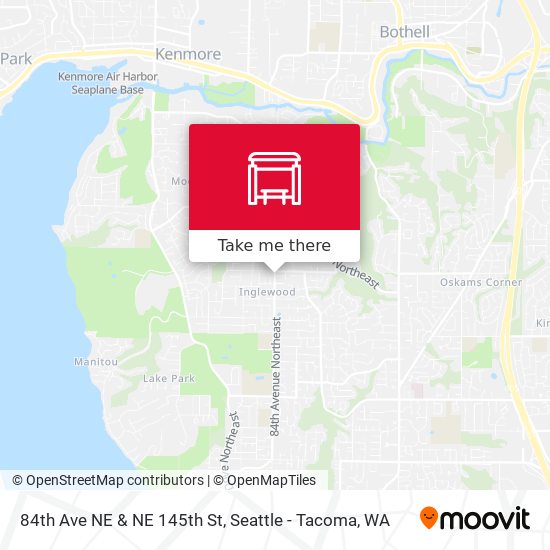 84th Ave NE & NE 145th St map