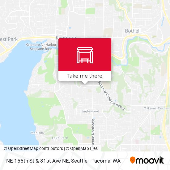 NE 155th St & 81st Ave NE map