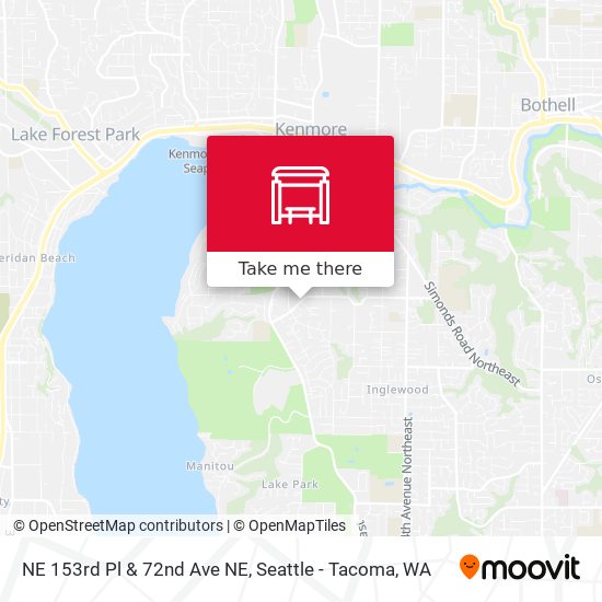 NE 153rd Pl & 72nd Ave NE map