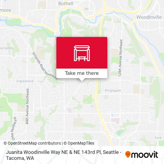 Juanita Woodinville Way NE & NE 143rd Pl map
