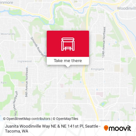 Juanita Woodinville Way NE & NE 141st Pl map