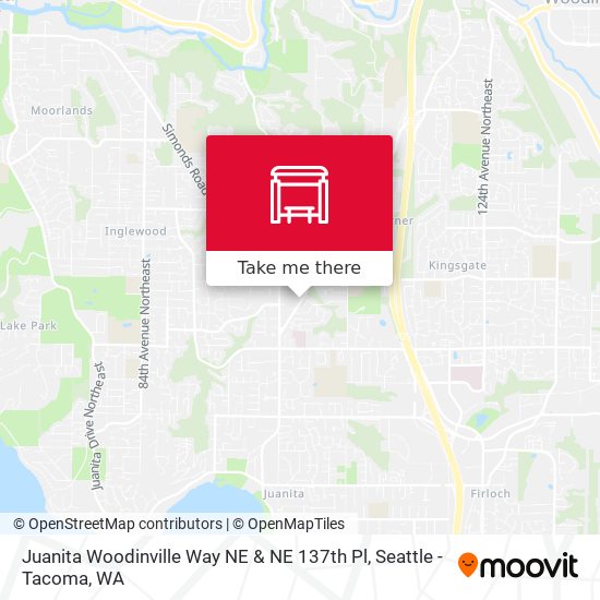 Mapa de Juanita Woodinville Way NE & NE 137th Pl