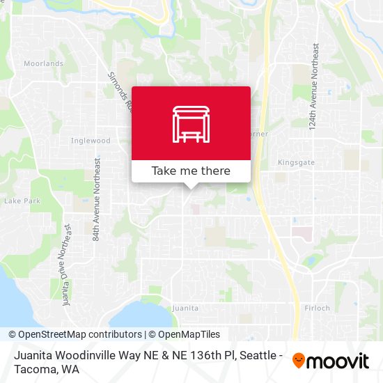 Juanita Woodinville Way NE & NE 136th Pl map