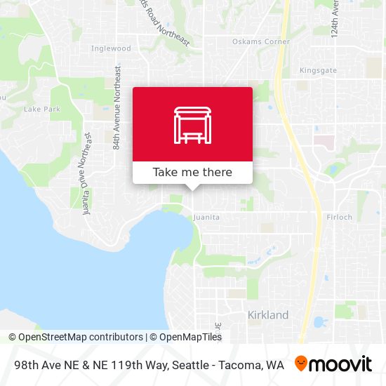 98th Ave NE & NE 119th Way map