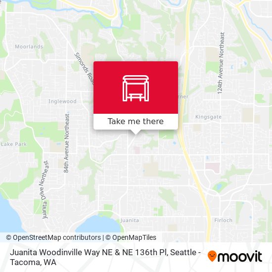 Juanita Woodinville Way NE & NE 136th Pl map