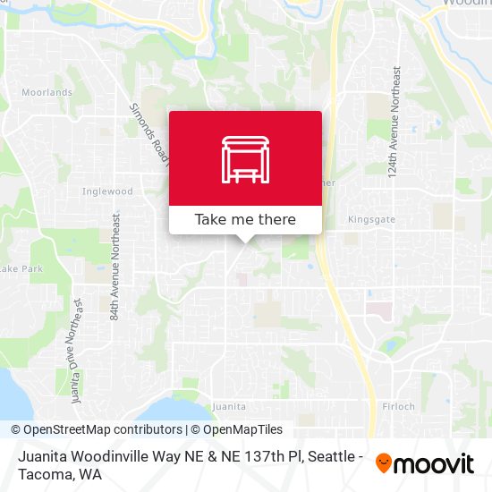 Juanita Woodinville Way NE & NE 137th Pl map