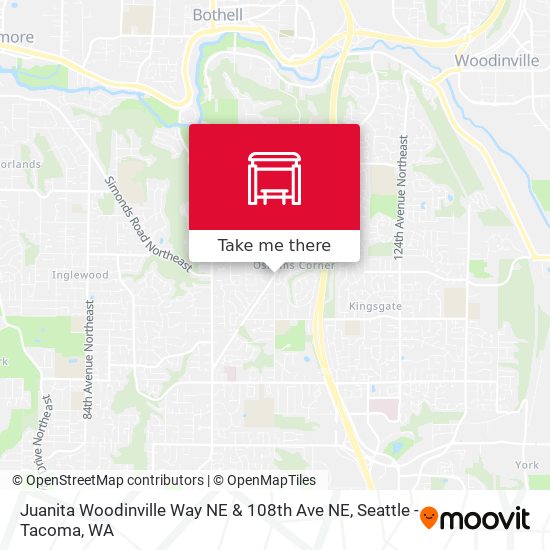 Juanita Woodinville Way NE & 108th Ave NE map