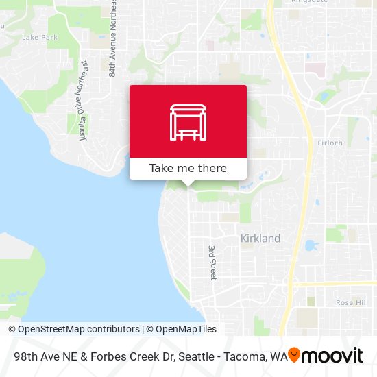 98th Ave NE & Forbes Creek Dr map