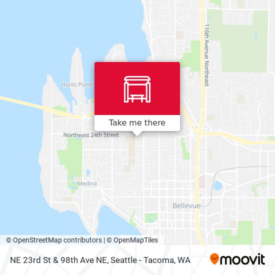 Mapa de NE 23rd St & 98th Ave NE