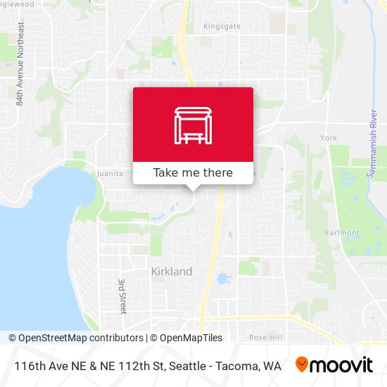 116th Ave NE & NE 112th St map