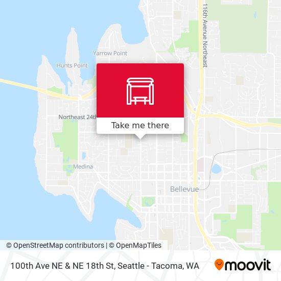Mapa de 100th Ave NE & NE 18th St