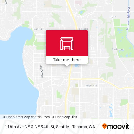 116th Ave NE & NE 94th St map