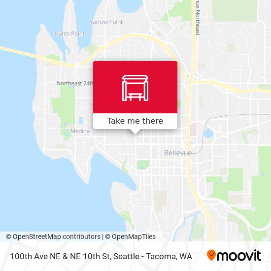 100th Ave NE & NE 10th St map