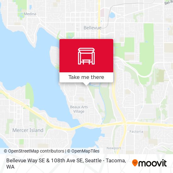 Mapa de Bellevue Way SE & 108th Ave SE