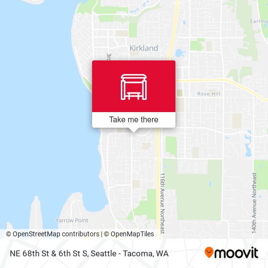 NE 68th St & 6th St S map