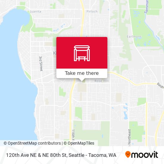 120th Ave NE & NE 80th St map