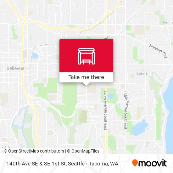 140th Ave SE & SE 1st St map