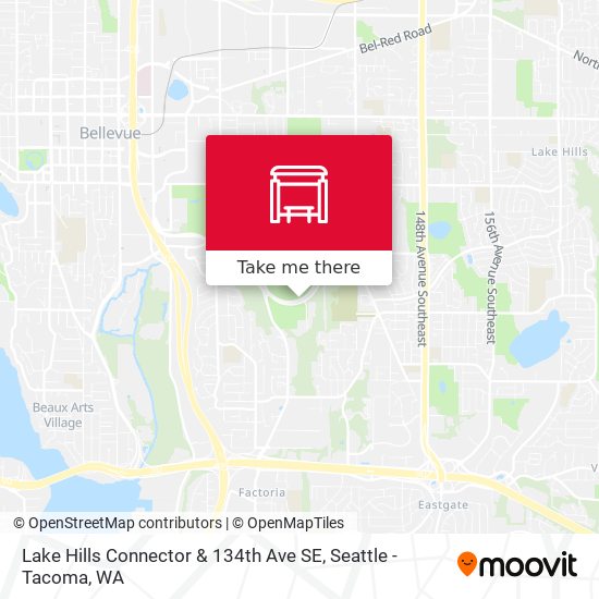 Mapa de Lake Hills Connector & 134th Ave SE