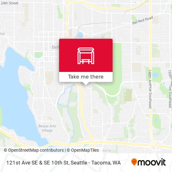 121st Ave SE & SE 10th St map