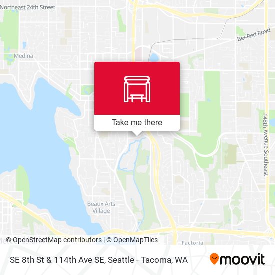 SE 8th St & 114th Ave SE map