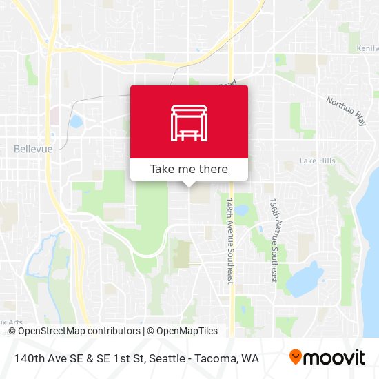 140th Ave SE & SE 1st St map