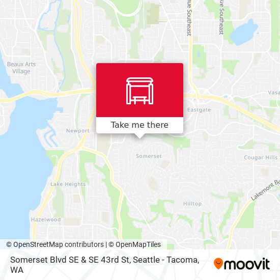 Somerset Blvd SE & SE 43rd St map