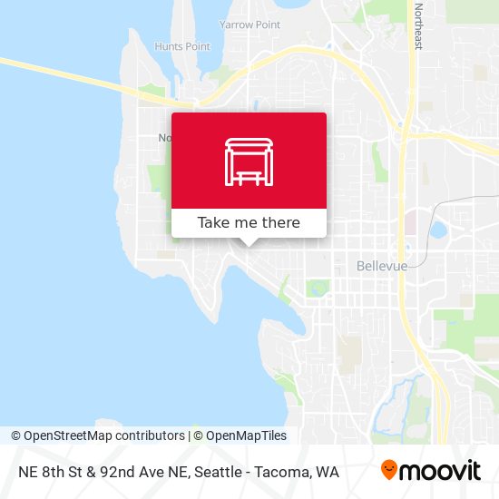 Mapa de NE 8th St & 92nd Ave NE