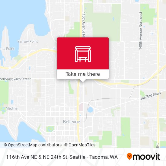 116th Ave NE & NE 24th St map