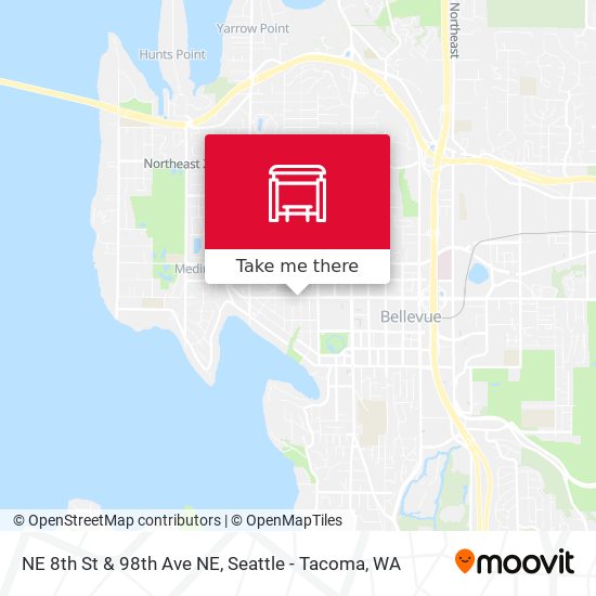 NE 8th St & 98th Ave NE map