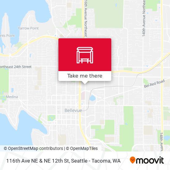 116th Ave NE & NE 12th St map