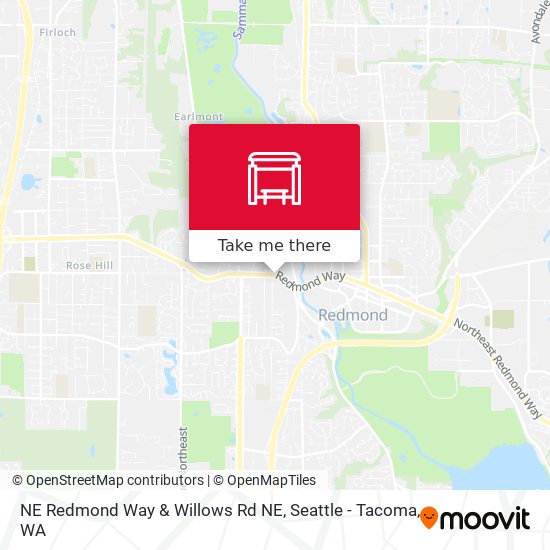 Mapa de NE Redmond Way & Willows Rd NE