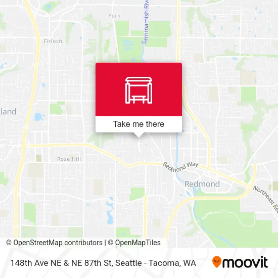 148th Ave NE & NE 87th St map