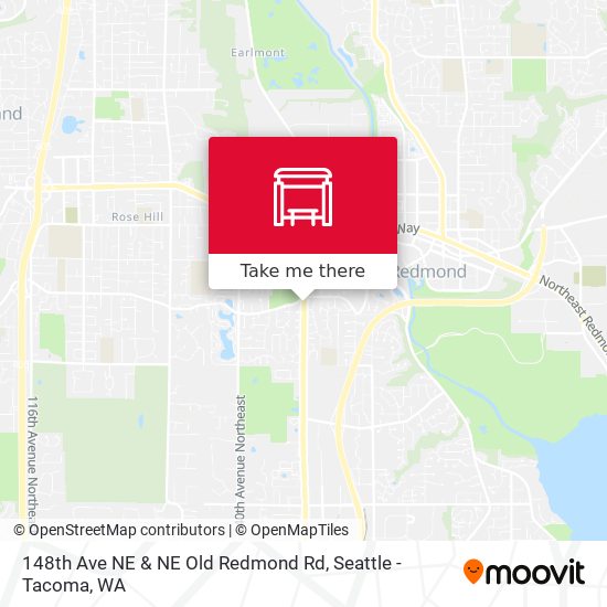 148th Ave NE & NE Old Redmond Rd map