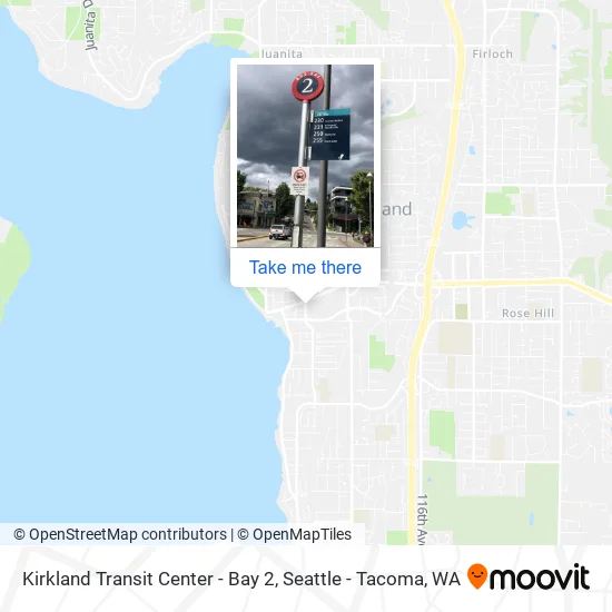 Mapa de Kirkland Transit Center - Bay 2