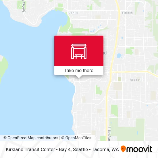Mapa de Kirkland Transit Center - Bay 4