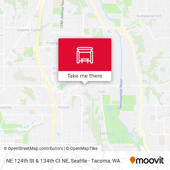 NE 124th St & 134th Ct NE map