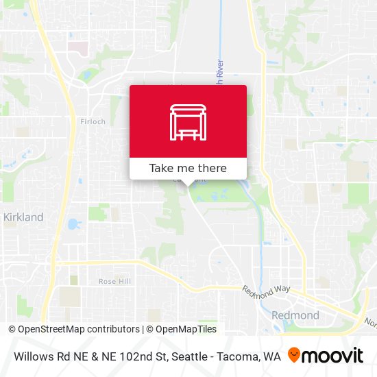 Mapa de Willows Rd NE & NE 102nd St