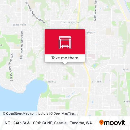 NE 124th St & 109th Ct NE map