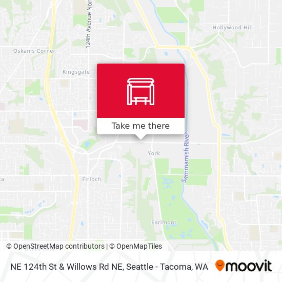 NE 124th St & Willows Rd NE map