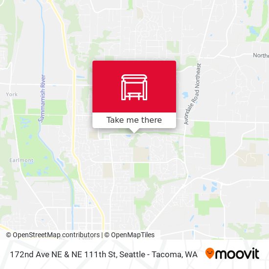 172nd Ave NE & NE 111th St map